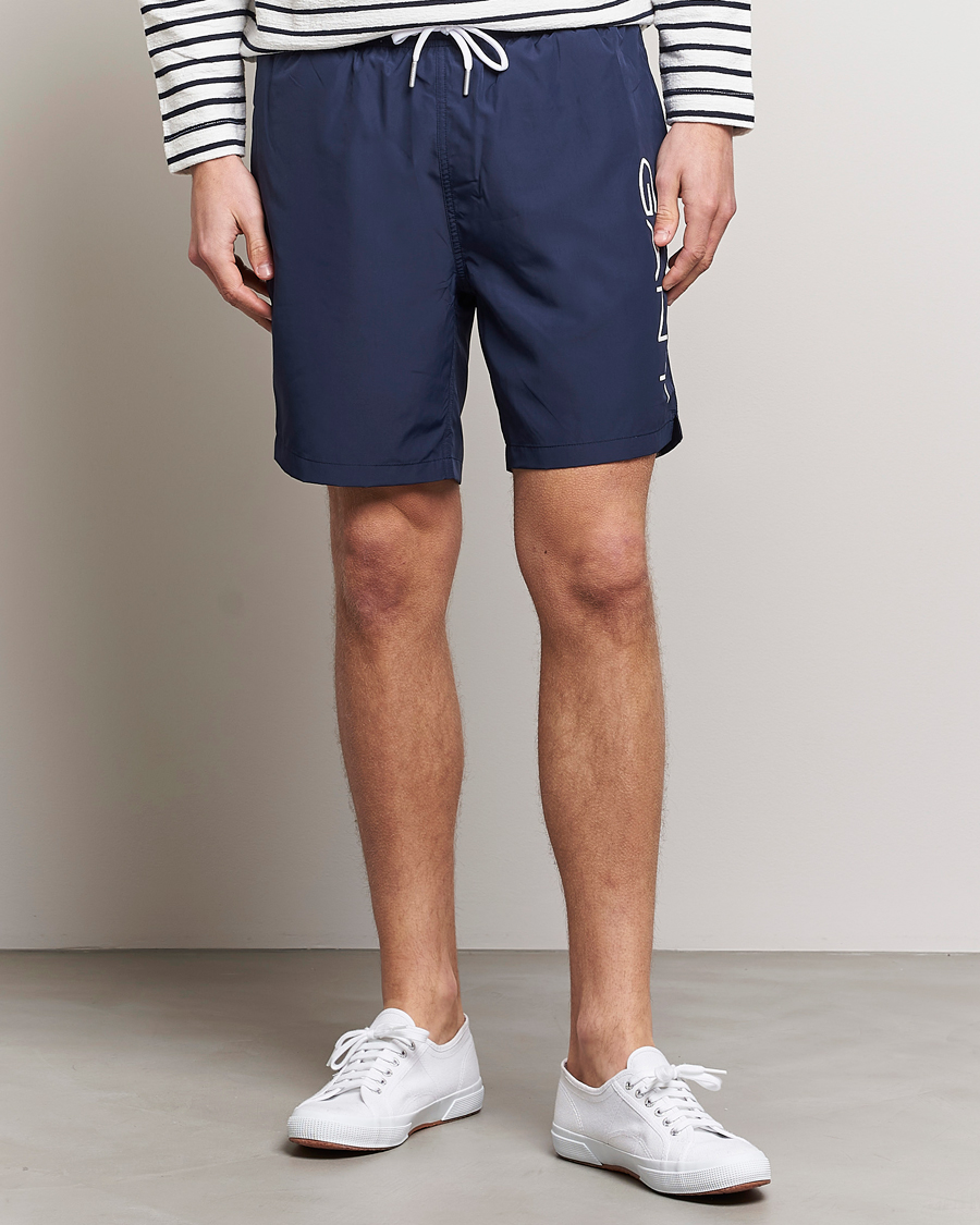 Heren | Zwembroek | GANT | Lightweight Logo Swimshorts Marine