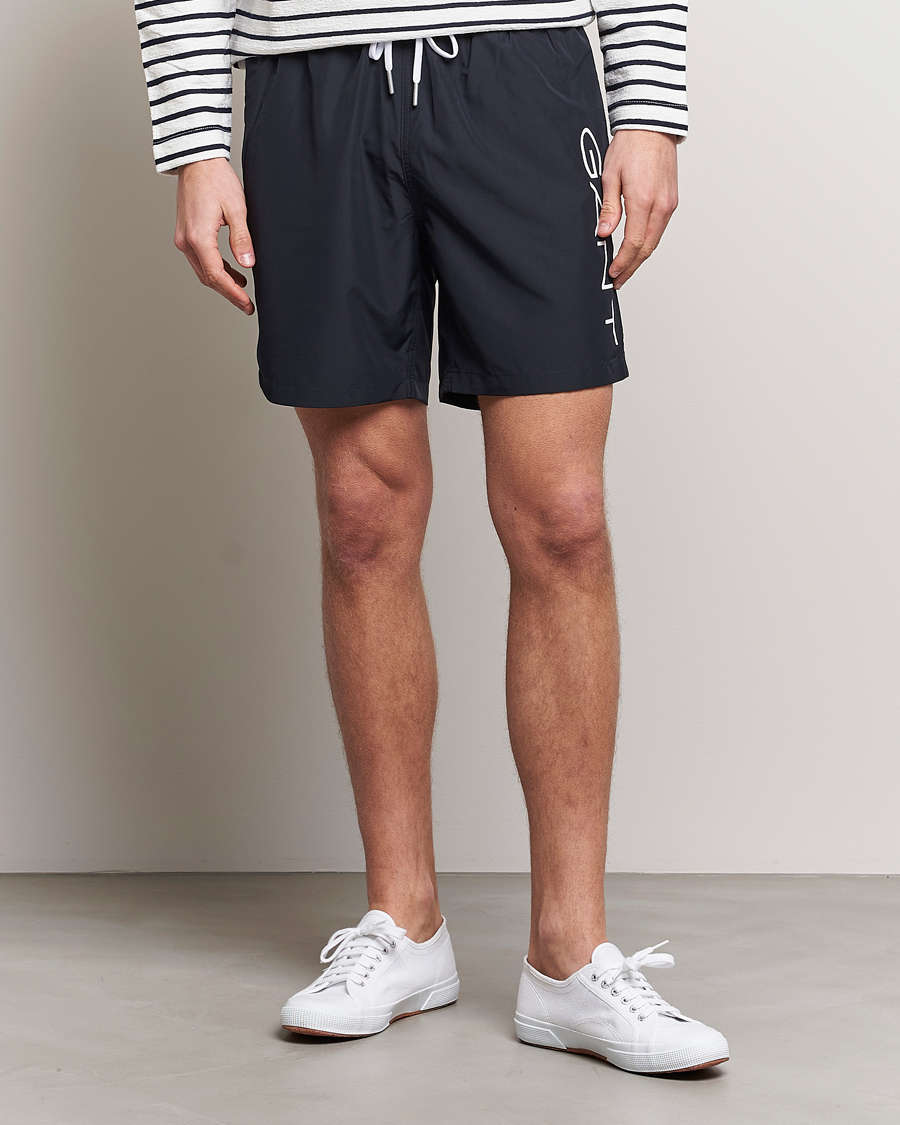 Heren | Zwembroek | GANT | Lightweight Logo Swimshorts Black