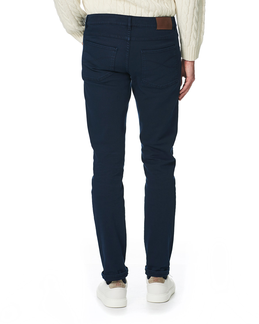 Heren | Broeken | Brunello Cucinelli | Slim Fit 5-Pocket Twill Pants Navy