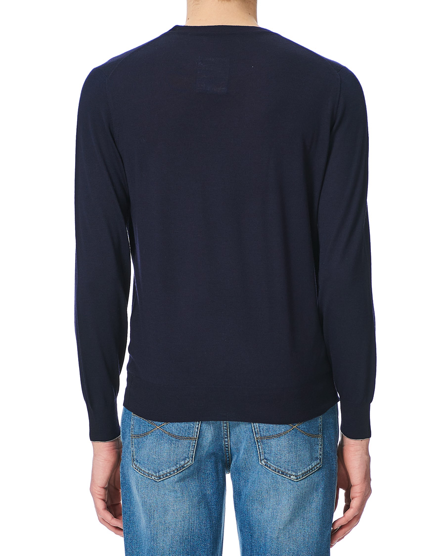 Heren | Truien | Brunello Cucinelli | Cashmere/Wool Crew Neck Sweater Navy
