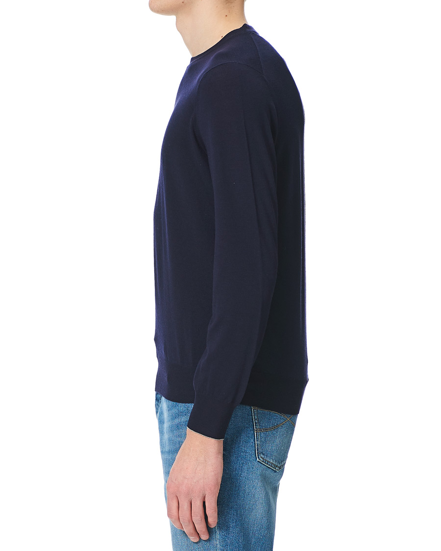 Heren | Truien | Brunello Cucinelli | Cashmere/Wool Crew Neck Sweater Navy