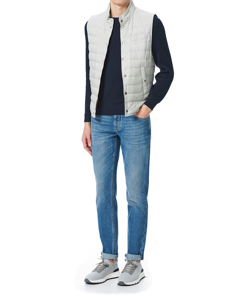 Heren | Truien | Brunello Cucinelli | Rib Stitch Navy