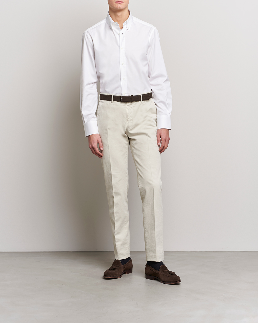 Heren | Overhemden | Brunello Cucinelli | Slim Fit Button Down Shirt White