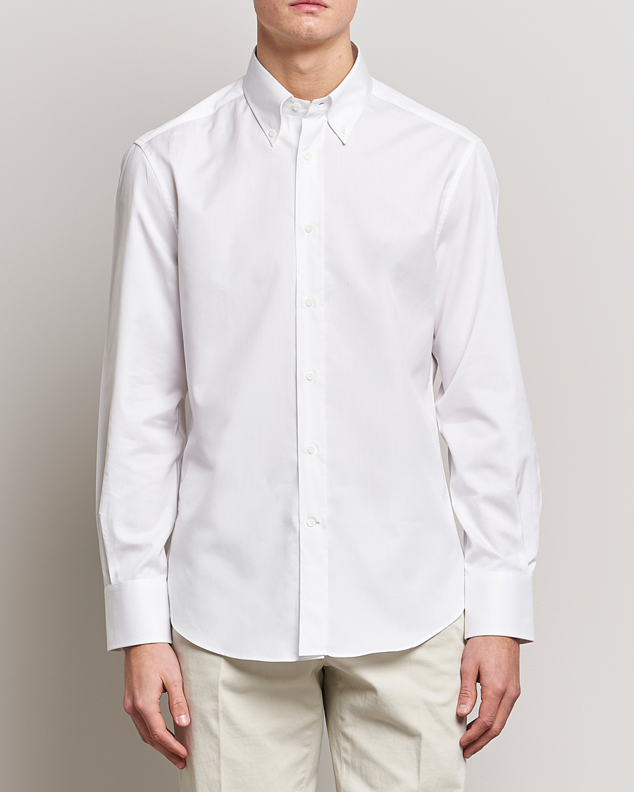 Heren | Casual | Brunello Cucinelli | Slim Fit Button Down Shirt White
