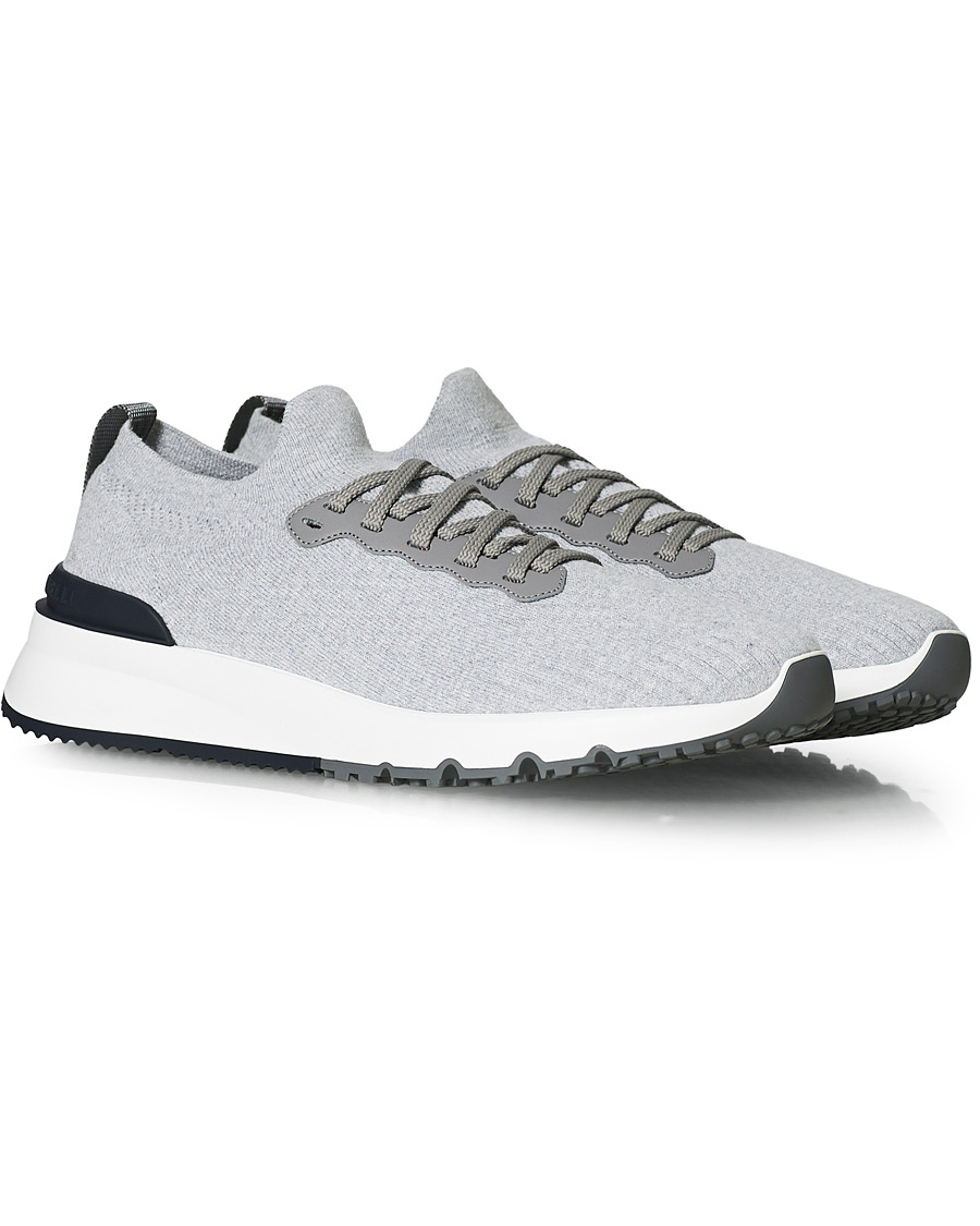 Heren | Brunello Cucinelli Mesh Running Sneaker Light Grey | Brunello Cucinelli | Mesh Running Sneaker Light Grey