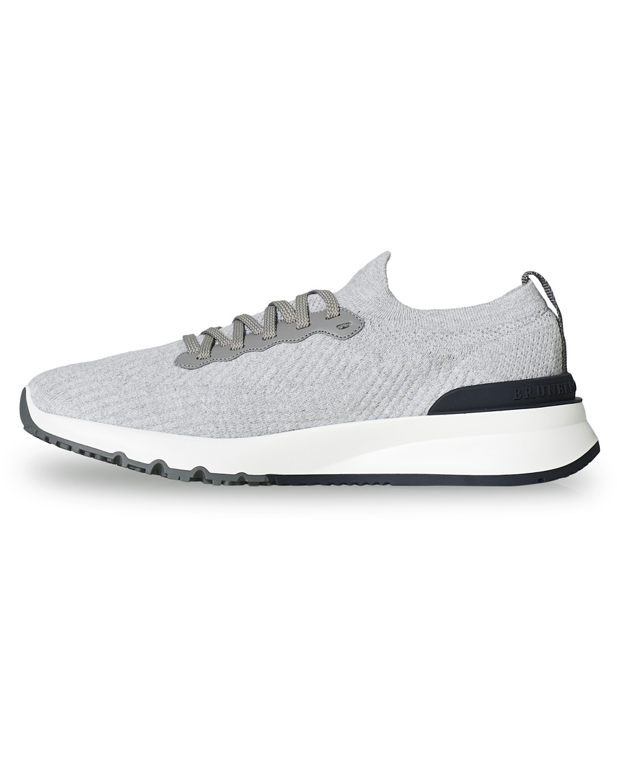Heren | Brunello Cucinelli Mesh Running Sneaker Light Grey | Brunello Cucinelli | Mesh Running Sneaker Light Grey