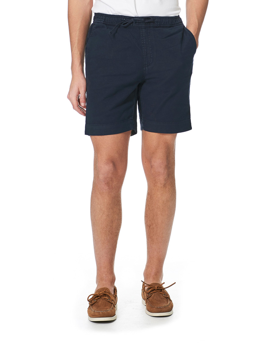 Heren | Korte broek | Morris | Winward Linen Drawstring Shorts Blue