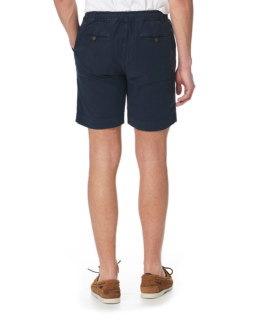 Heren | Korte broek | Morris | Winward Linen Drawstring Shorts Blue