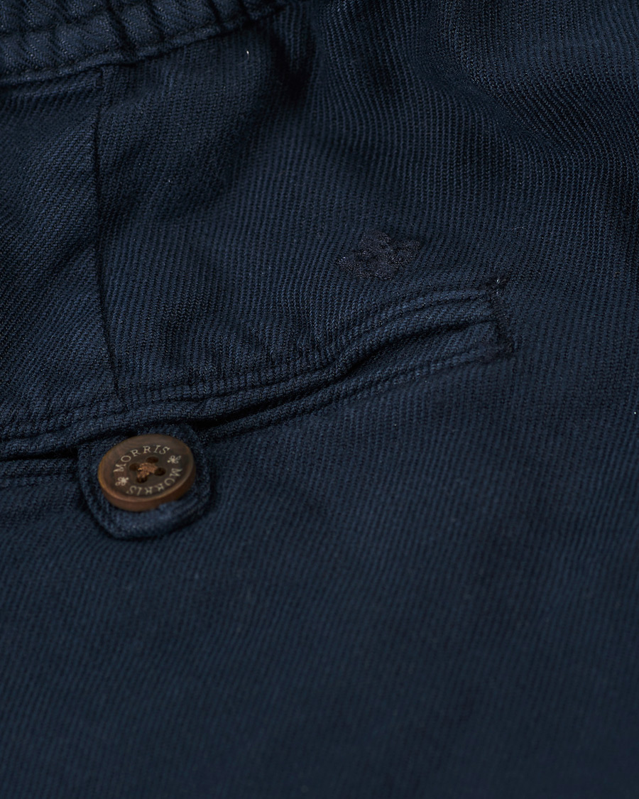 Heren | Korte broek | Morris | Winward Linen Drawstring Shorts Blue