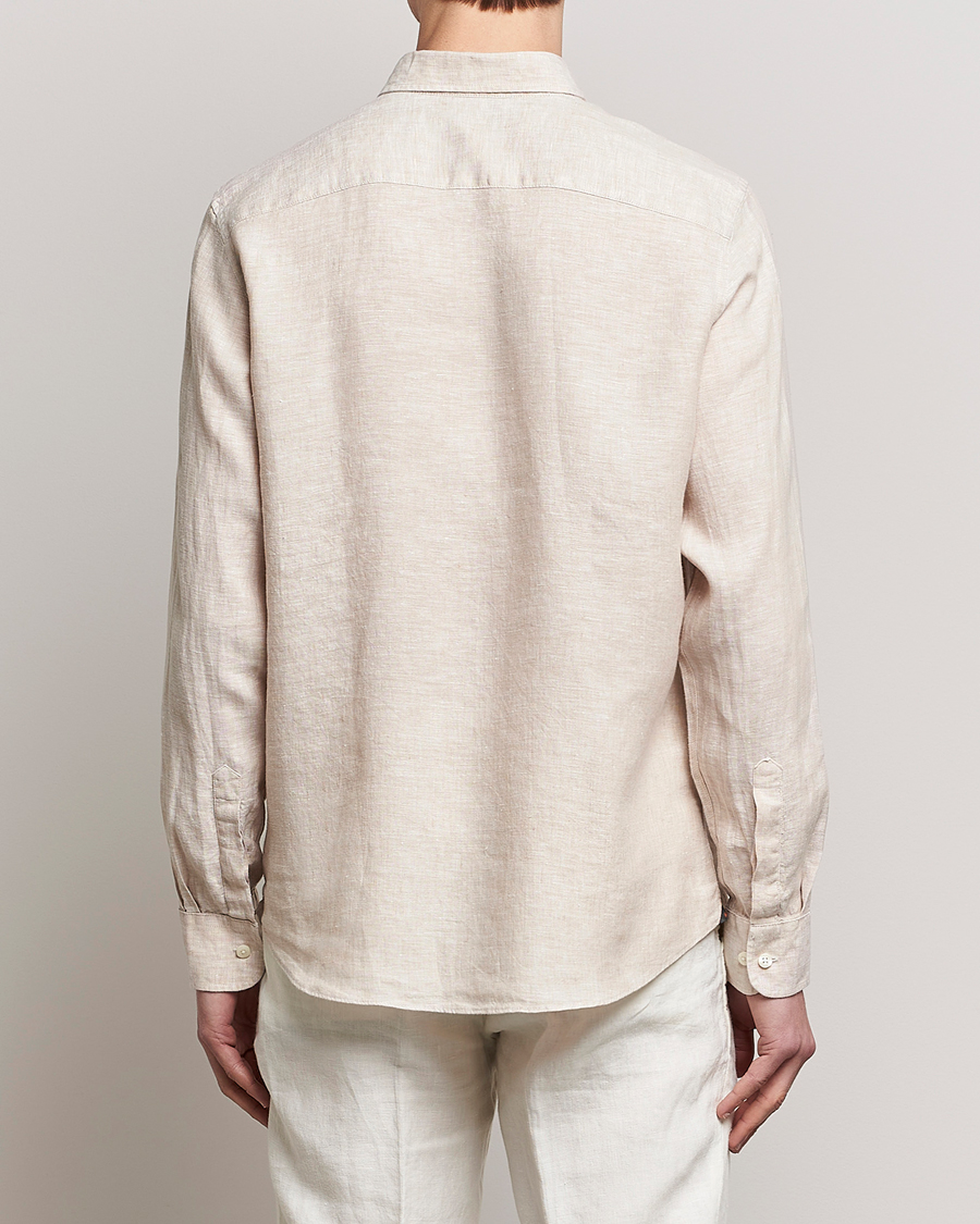 Heren | Overhemden | Morris | Douglas Linen Button Down Shirt Khaki