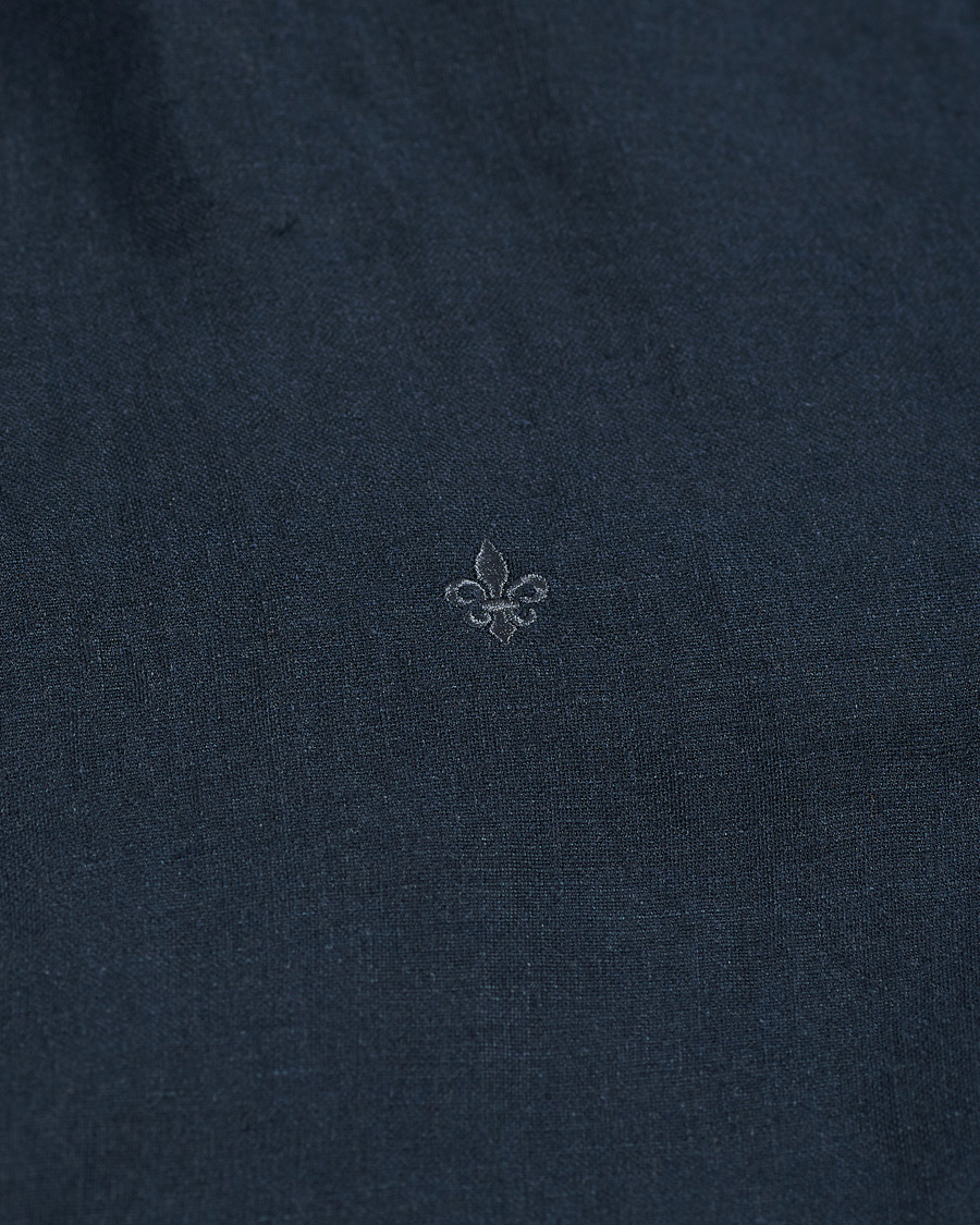 Heren | Overhemden | Morris | Douglas Linen Shirt Dark Navy