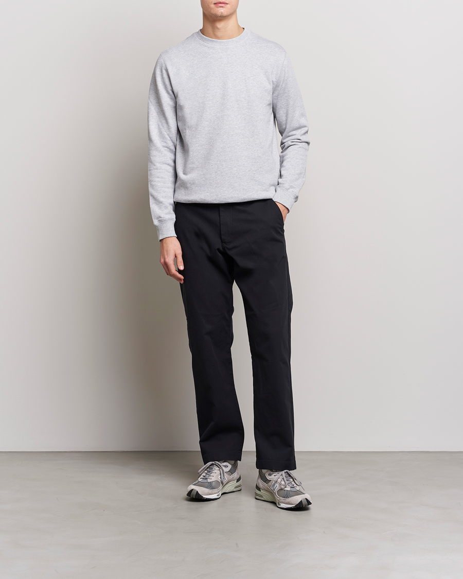 Heren |  | Stenströms | Cotton Collage Crew Neck Grey Melange