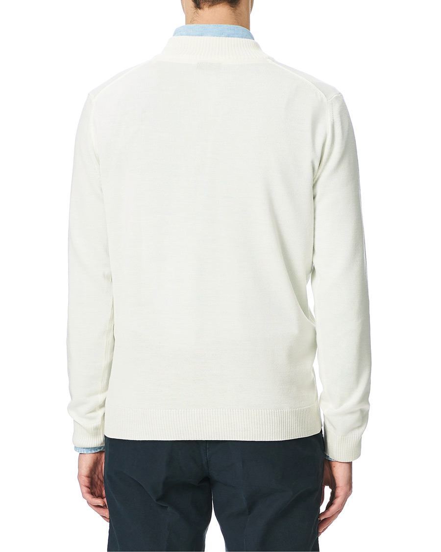 Heren | Truien | Stenströms | Merino Half Zip Cream