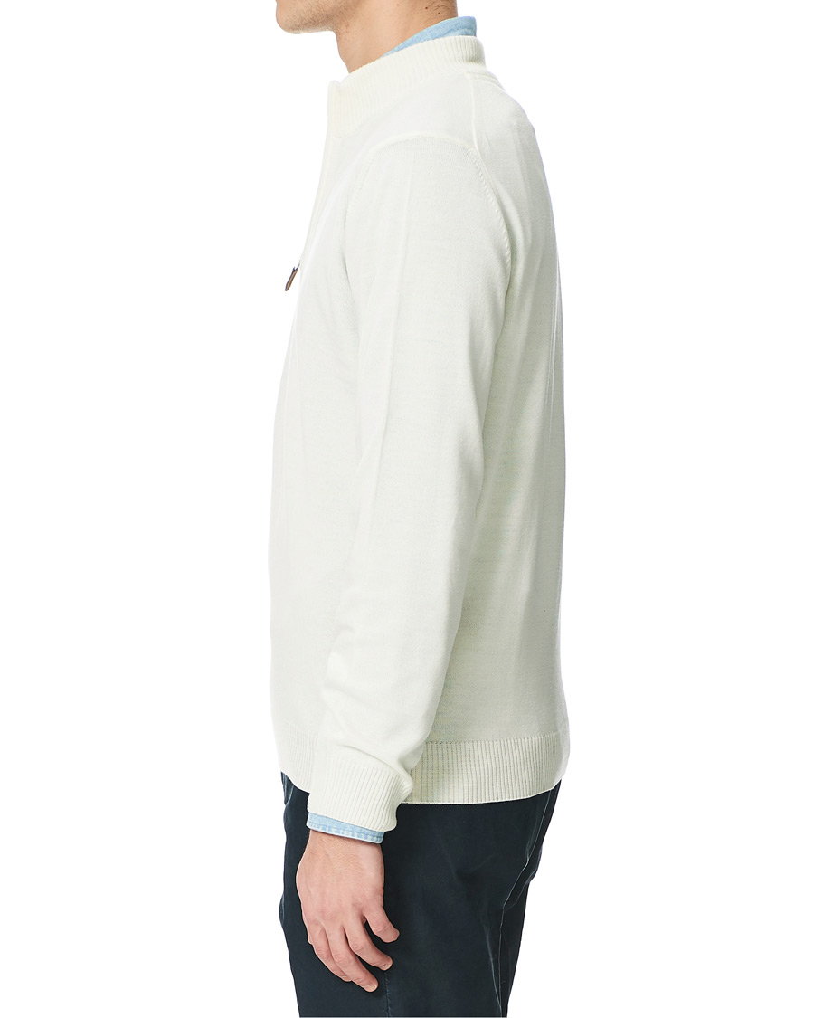 Heren | Truien | Stenströms | Merino Half Zip Cream
