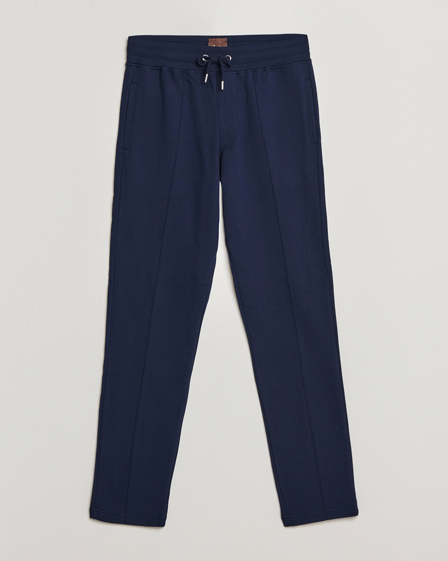 Heren | Broeken | Stenströms | Cotton Jersey Pants Navy
