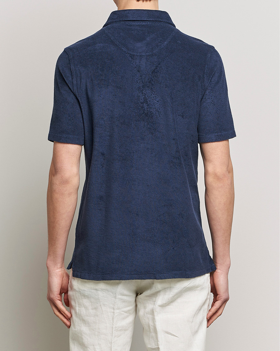 Heren | Polo's | Stenströms | Terry Cotton Poloshirt Navy