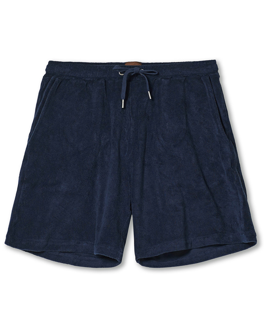 Heren | Korte broek | Stenströms | Towelling Cotton Shorts Navy