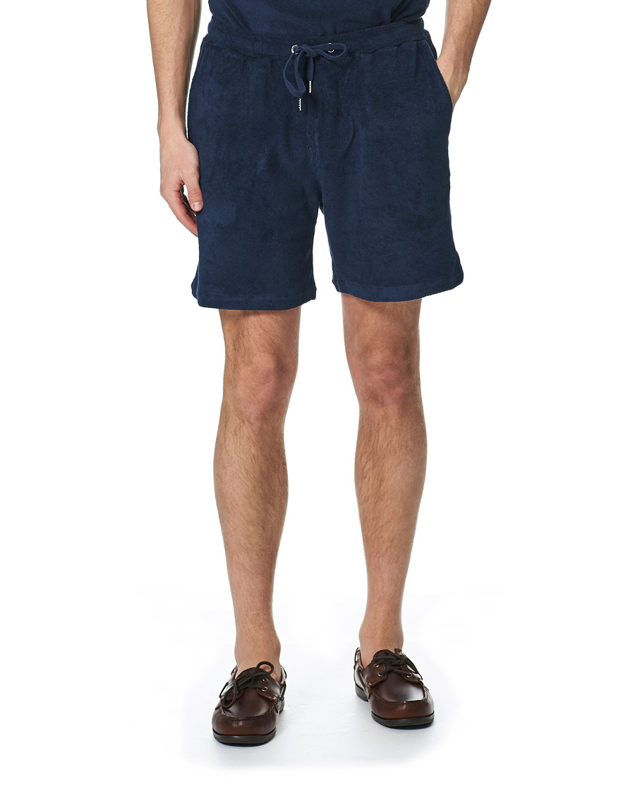 Heren | Korte broek | Stenströms | Towelling Cotton Shorts Navy