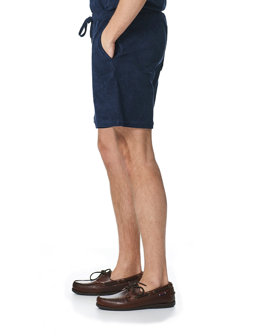 Heren | Korte broek | Stenströms | Towelling Cotton Shorts Navy