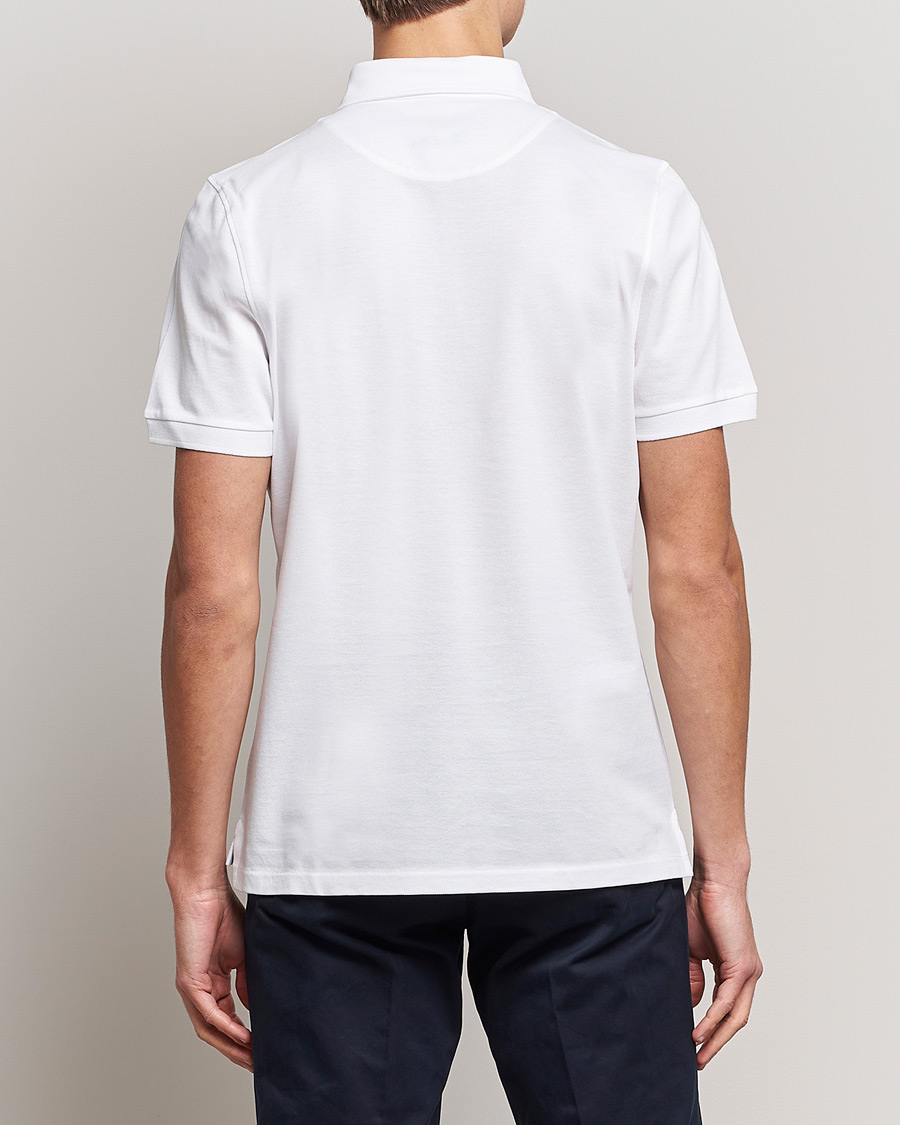 Heren | Polo's | Stenströms | Cotton Polo Shirt White