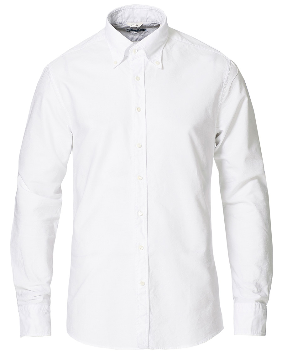 Heren | Overhemden | Stenströms | Slimline Oxford Shirt White