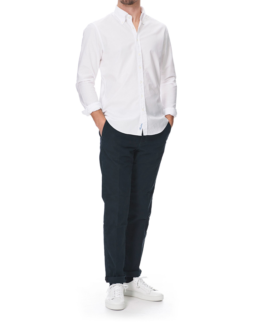 Heren | Overhemden | Stenströms | Slimline Oxford Shirt White