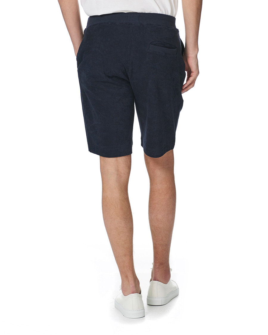 Heren | Korte broek | Sunspel | Organic Cotton Towelling Shorts Navy