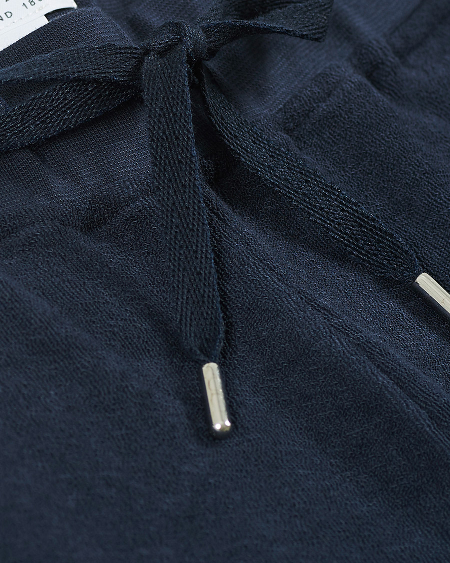 Heren | Korte broek | Sunspel | Organic Cotton Towelling Shorts Navy
