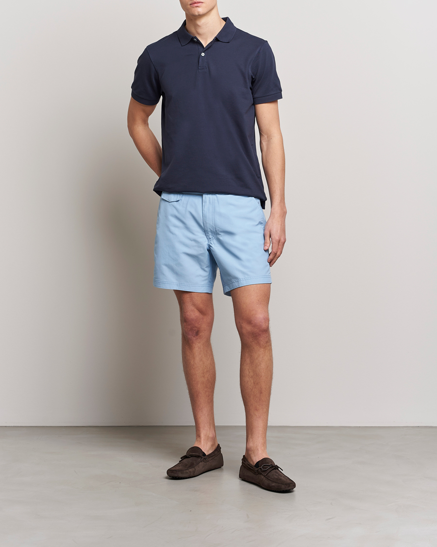 Heren | Zwembroek | Sunspel | Recycled Seaqual Tailored Swim Shorts Light Blue