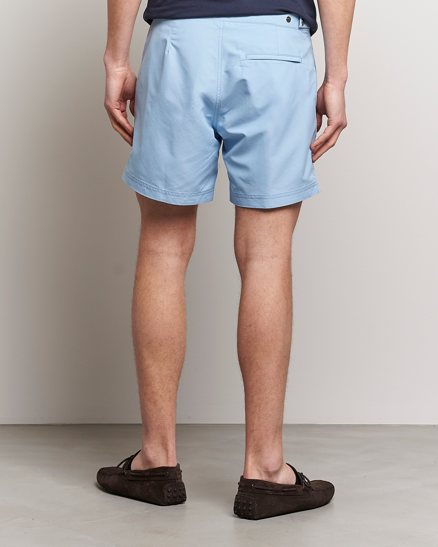 Heren | Zwembroek | Sunspel | Recycled Seaqual Tailored Swim Shorts Light Blue