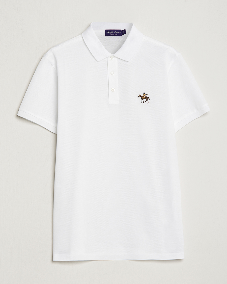 Heren | Polo's | Ralph Lauren Purple Label | Mercerized Cotton Polo Classic White