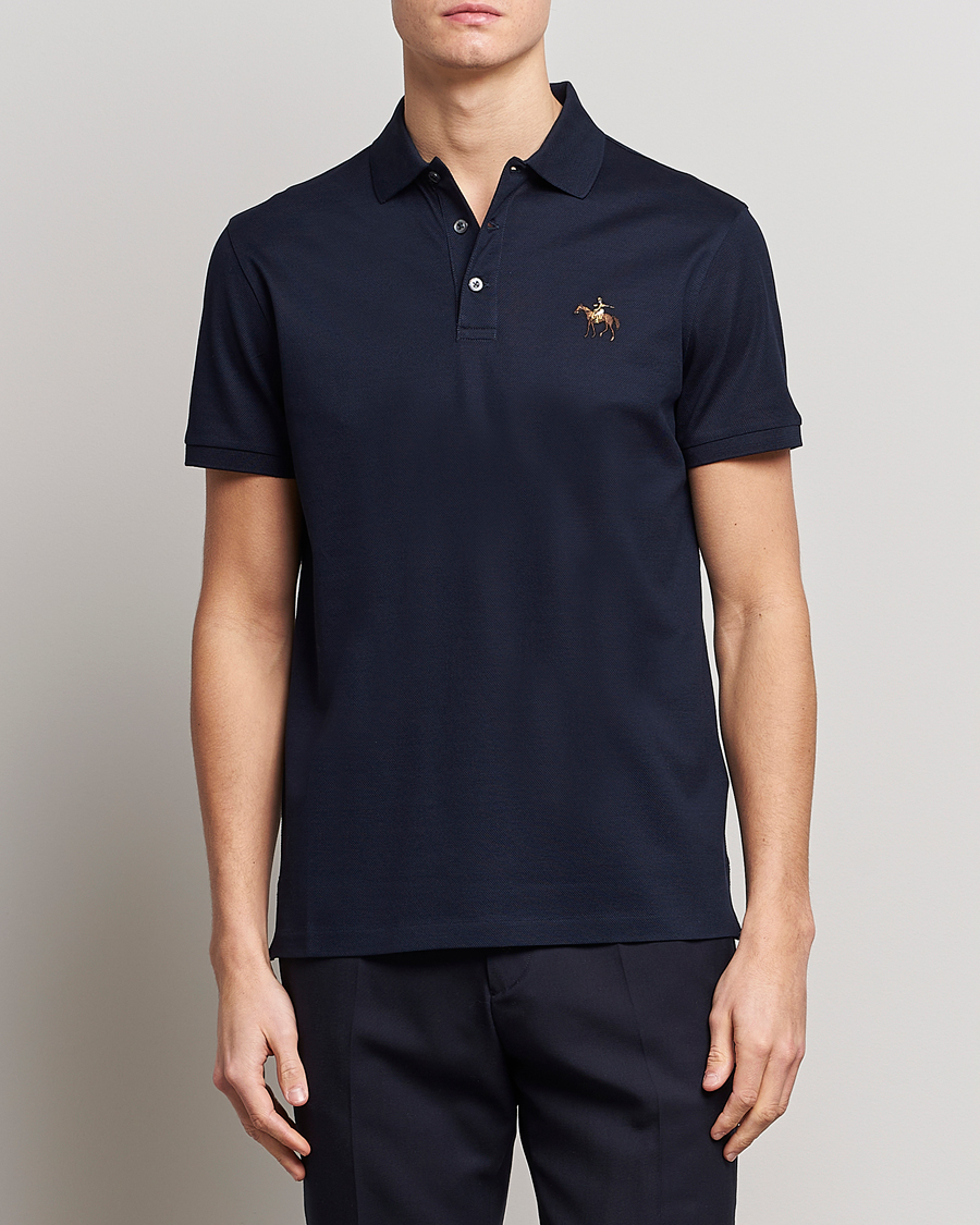 Heren | Poloshirts met korte mouwen | Ralph Lauren Purple Label | Mercerized Cotton Polo Chairman Navy