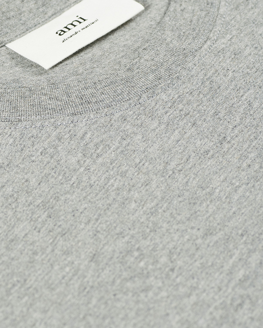 Heren | T-shirts | AMI | Heart Short Sleeve Tee Heather Grey