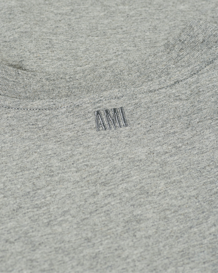 Heren | T-shirts | AMI | Heart Short Sleeve Tee Heather Grey
