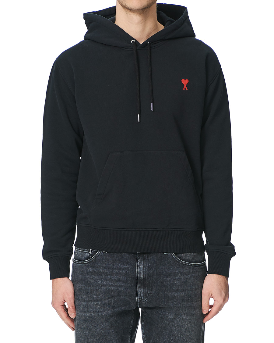 Heren | Truien | AMI | Heart Logo Hoodie Black