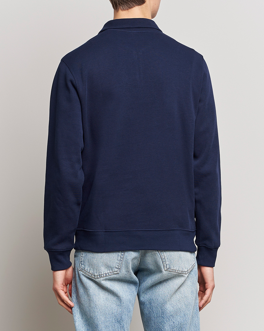 Heren | Truien | Lacoste | Rib Interlock Half Zip Navy