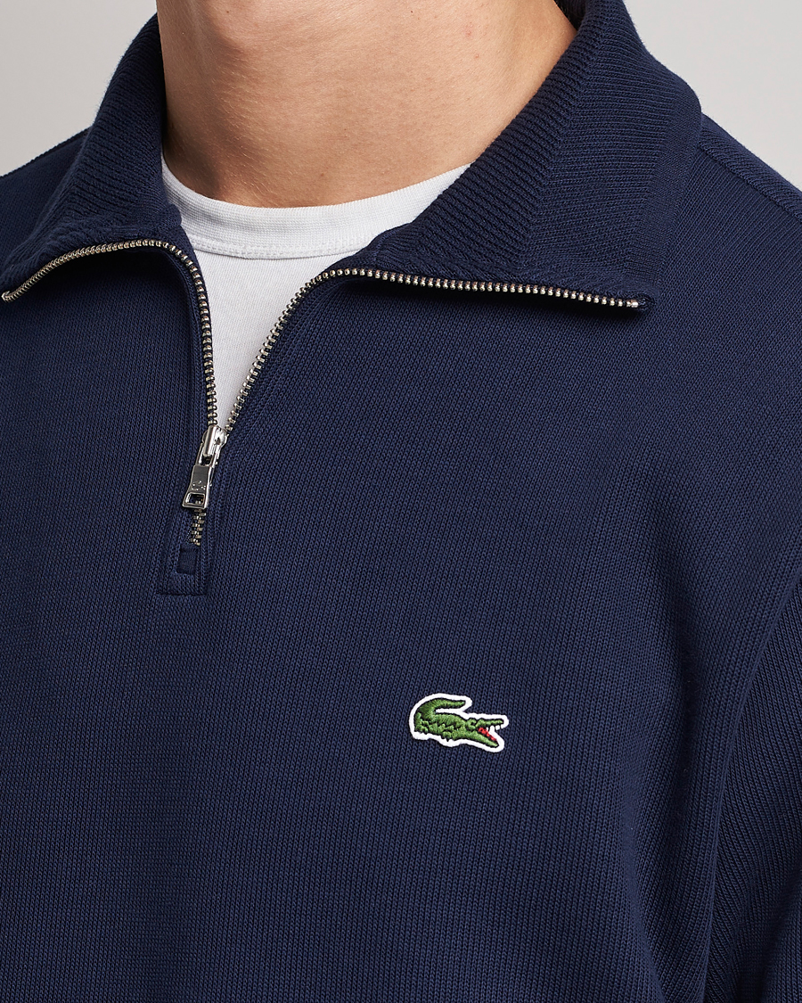 Heren | Truien | Lacoste | Rib Interlock Half Zip Navy