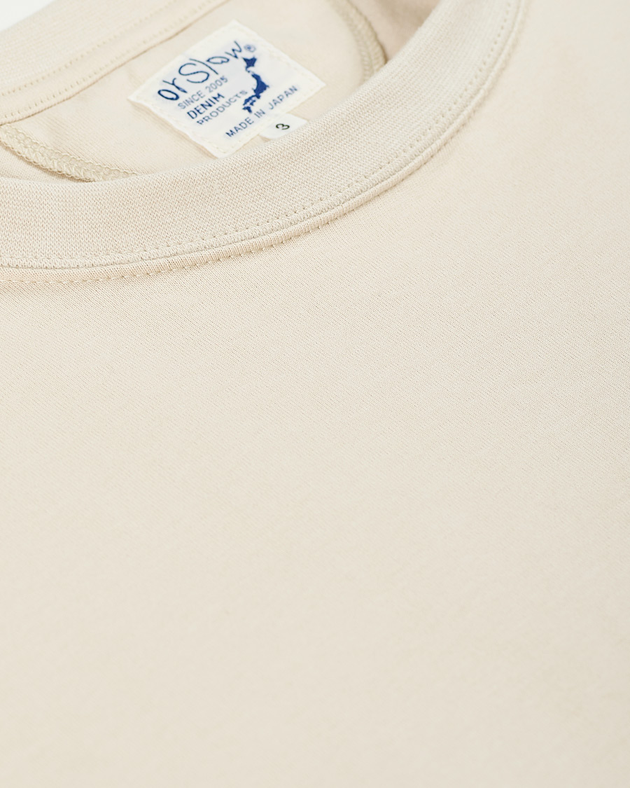 Heren | T-shirts | orSlow | Military Pocket Tee Beige