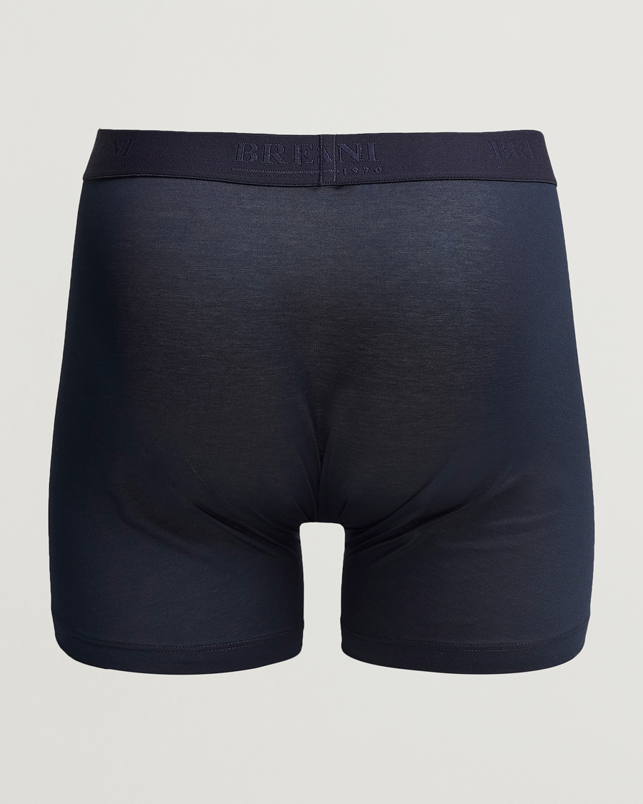 Heren | Zwembroeken | Bresciani | Cotton Boxer Trunk Navy