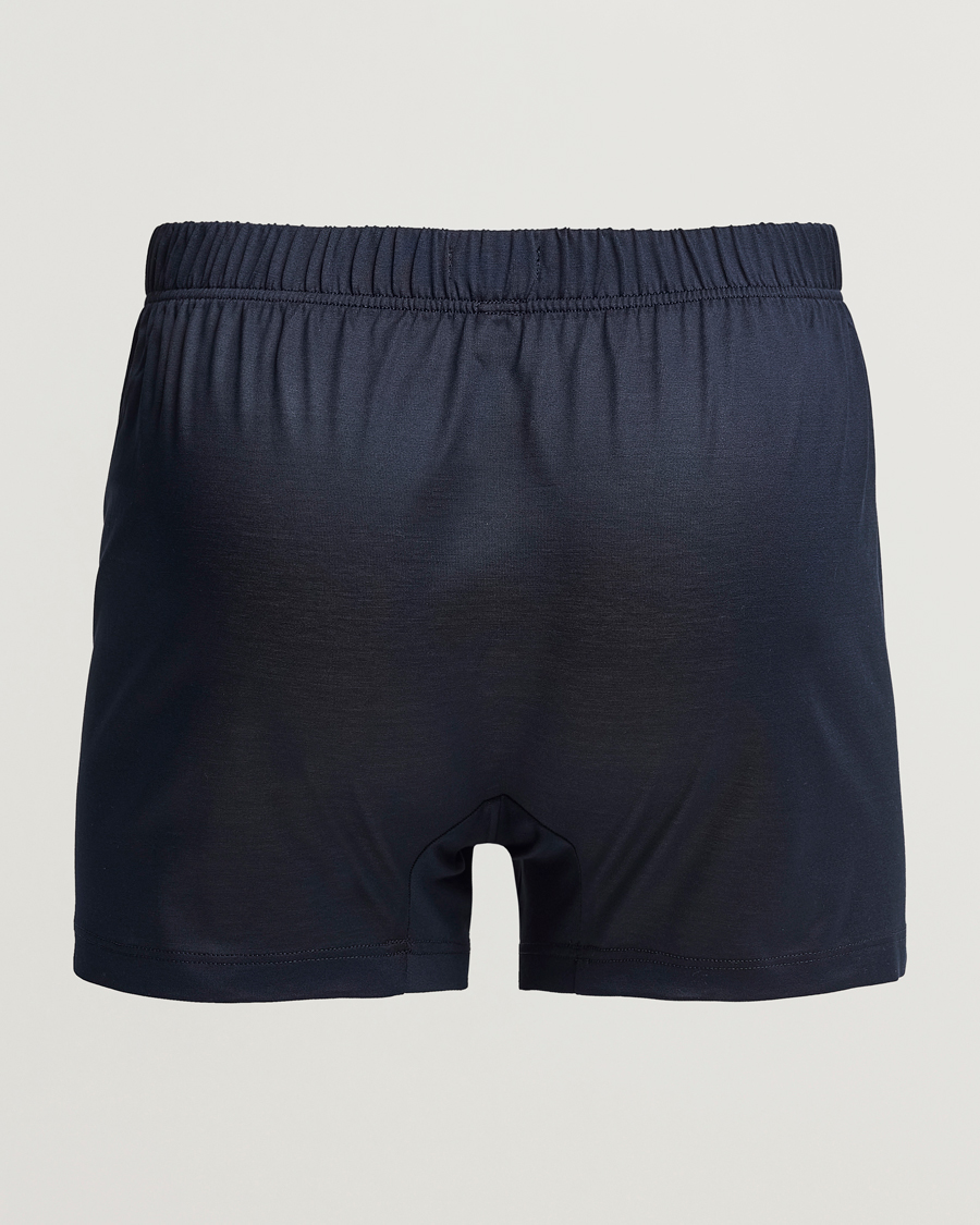 Heren | Italian Department | Bresciani | Cotton Boxer Brief Navy