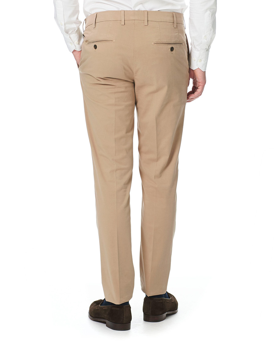 Heren | Broeken | Canali | Cotton Stretch Chinos Beige