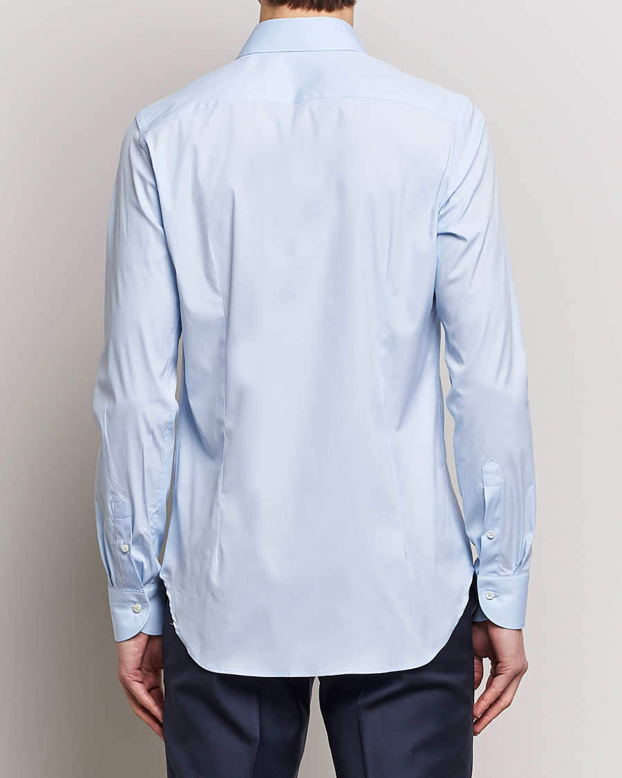 Heren | Overhemden | Canali | Slim Fit Cotton/Stretch Shirt Light Blue