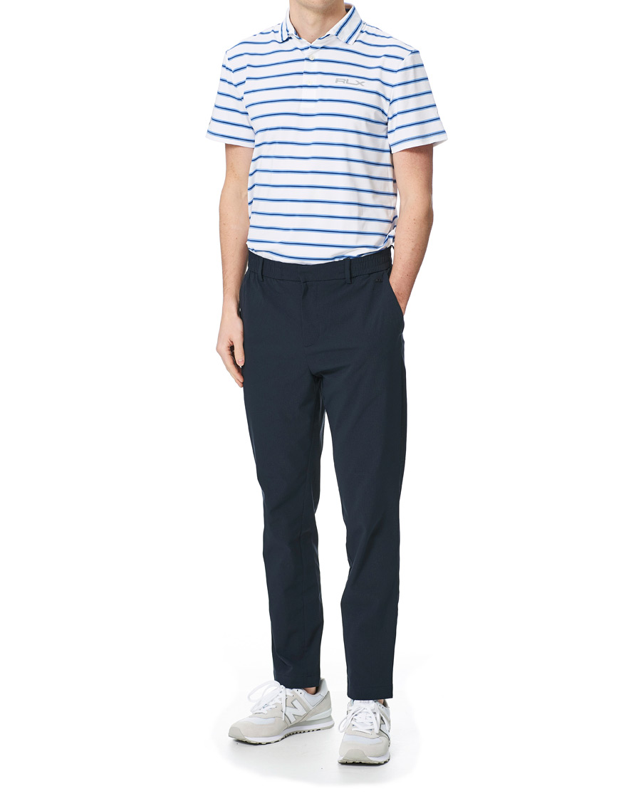 Heren | Polo's | RLX Ralph Lauren | Airflow Stripe Polo Pure White/Blue