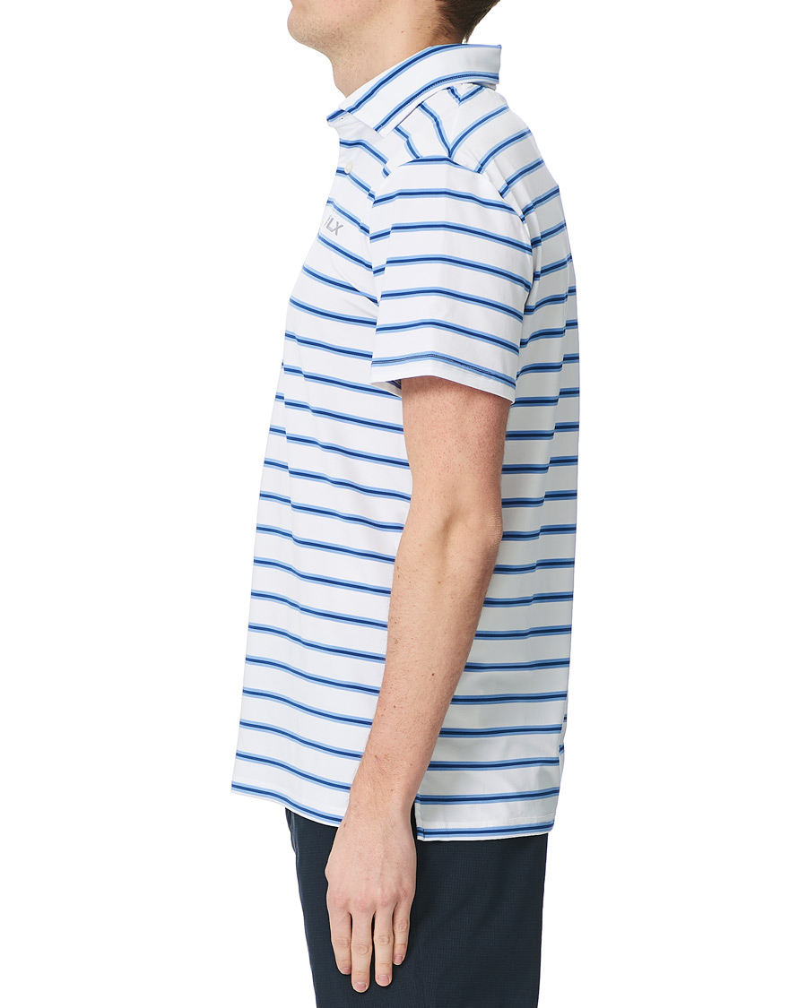 Heren | Polo's | RLX Ralph Lauren | Airflow Stripe Polo Pure White/Blue
