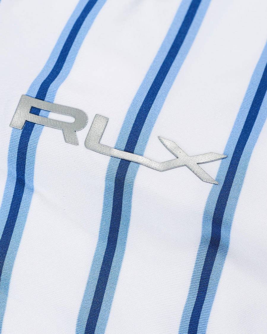 Heren | Polo's | RLX Ralph Lauren | Airflow Stripe Polo Pure White/Blue