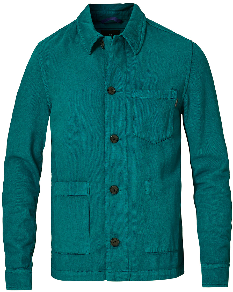 Heren | Overhemden | PS Paul Smith | Cotton/Linen Overshirt Petrol