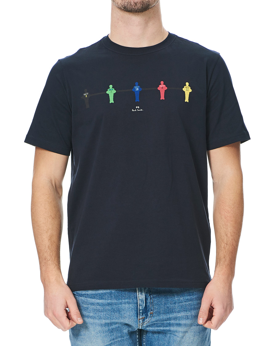 Heren | T-shirts | PS Paul Smith | Regular Fit Table Football Tee Navy
