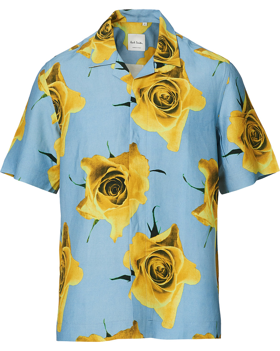 Heren | Overhemden | Paul Smith | Tailored Fit Flower Print Resort Shirt Green