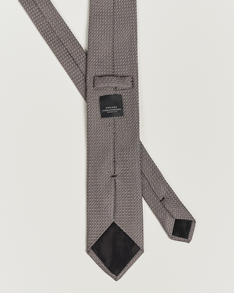Heren |  | Amanda Christensen | Silk Grenadine 8 cm Tie Grey