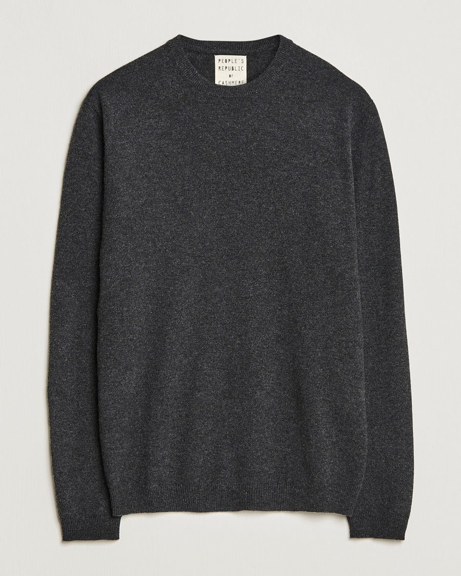 Heren | Truien | People's Republic of Cashmere | Cashmere Roundneck Dark Grey